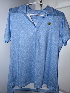 Magnolia Light Blue Micro-Print Polo